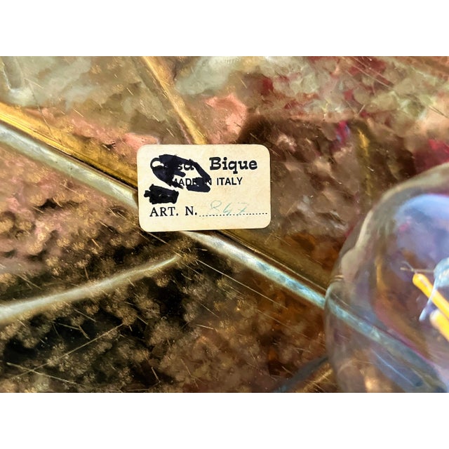 1970's Italian Rhubarb Leaf Floor Lamp Designed by Tommaso Barbi for Casa Bique With Tag For Sale - Image 11 of 13