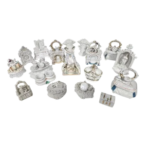 Mid 19th Century Victorian Conta & Boehme German Porcelain Fairing Boxes - Set of 15