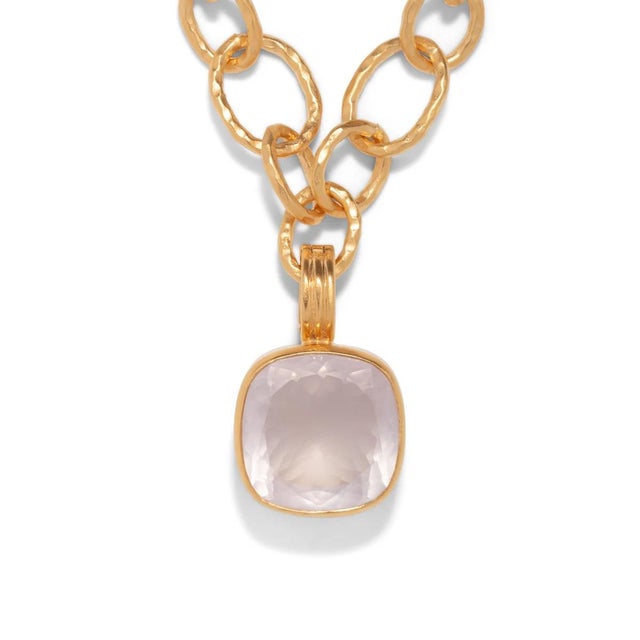 Contemporary Maxi Pendant, Rose Quartz For Sale - Image 3 of 3