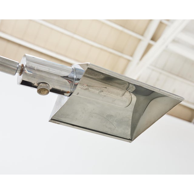 Mid 20th Century Mid 20th Century Koch & Lowy Omi Chromed Steel Adjustable Pharmacy Floor Lamp For Sale - Image 5 of 18