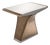 "Falce" Side Table With Bronze and Stainless Steel, Handmade For Sale