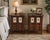 A charming matching pair of vintage French Provincial-style bedside cabinets featuring beautifully shaped wood cases,...