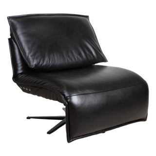 Free Motion Edit 2 Leather Armchair in Black with Electric Reclining Function from Koinor For Sale