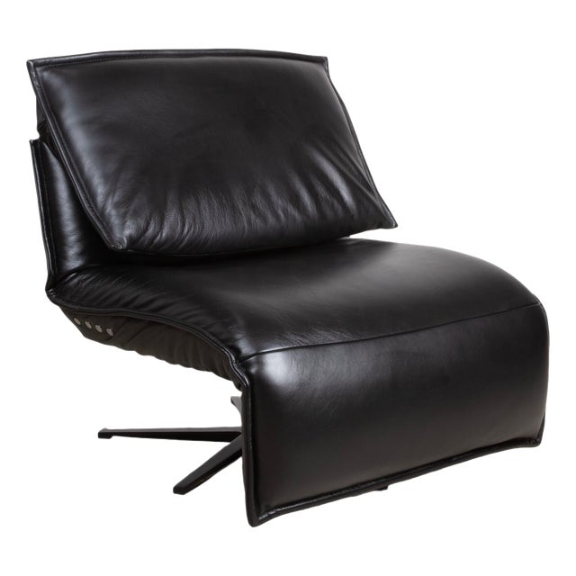 Free Motion Edit 2 Leather Armchair in Black with Electric Reclining Function from Koinor For Sale