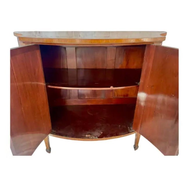 19th Century 19th Century George III Harewood and Marquetry Cabinet For Sale - Image 5 of 15