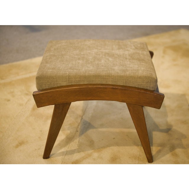 Beige Scandinavian Armchair and Ottomans, 1960s, Set of 3 For Sale - Image 8 of 16