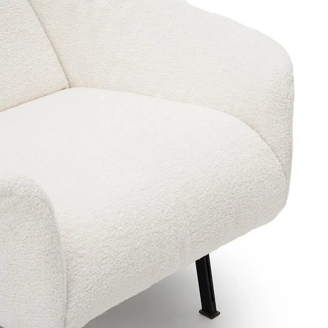 White Bouclé Armchairs, 1950s, Set of 2 For Sale - Image 13 of 16