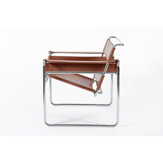 Mid Century Wassily Brown Lounge Chair by Marcel Breuer for Gavina For Sale - Image 9 of 15