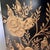 Vintage Wolff Black & Gold Floral Toleware Wastebasket For Sale - Image 10 of 14