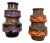 WGP Pink Orange Ceramic Fat Lava Vases from Scheurich, Germany, 1970s, Set of 2 For Sale