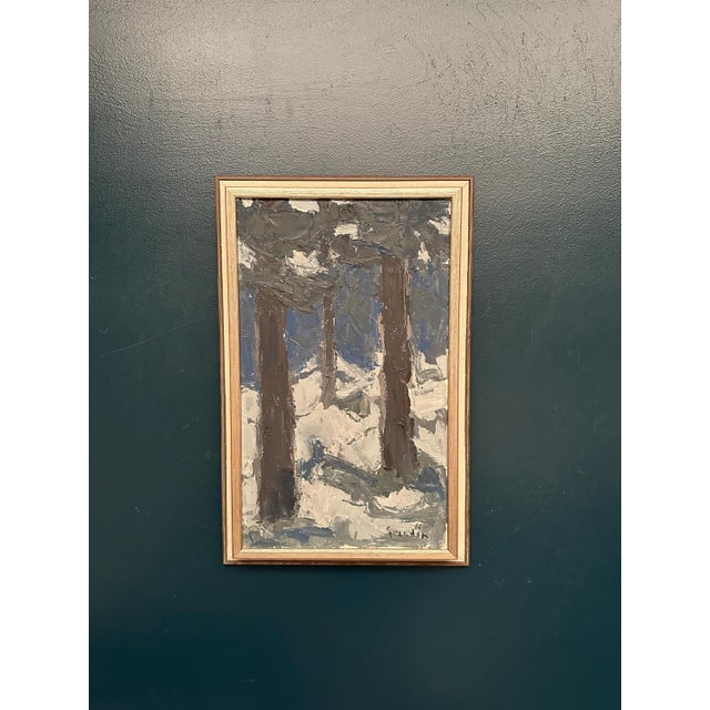 Mid-Century Modern Svän Grandin, Three Trees, 1960s, Oil on Panel, Framed For Sale - Image 3 of 16