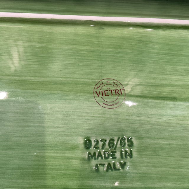 1990s Vintage Vietri Large Leaf Platter, Made in Italy For Sale - Image 5 of 5
