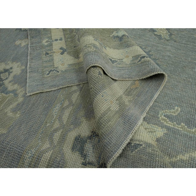 Textile Turkish Oushak Square Rug 8'3" x 7'9" #18104 For Sale - Image 7 of 8