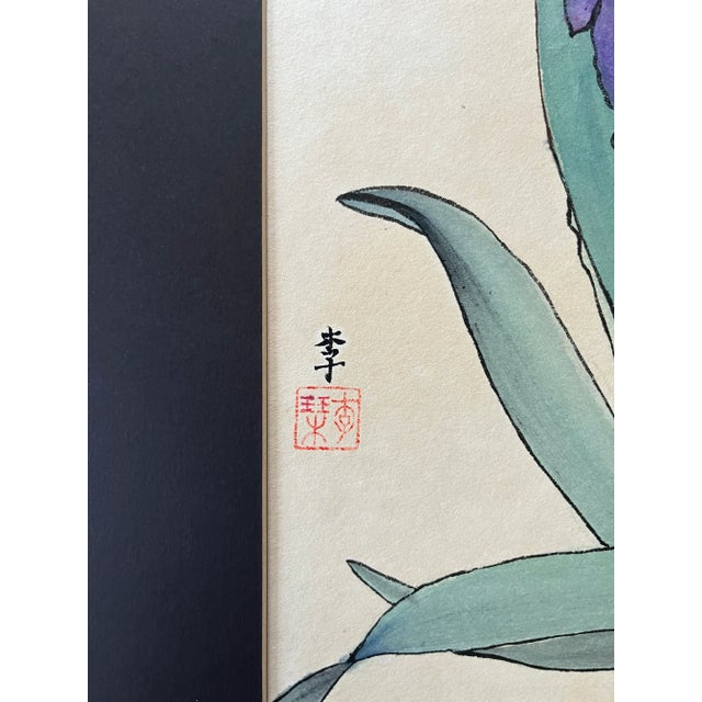 An uncommon Sumi-e watercolor painting on rice paper by renowned Sumi-e artist, Lee Gerry Wertheimer. The painting is...
