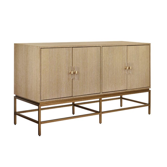 New special order item. Not vintage. Get ready to store in style with our Ariel Four Door Buffet. Made with cerused oak...