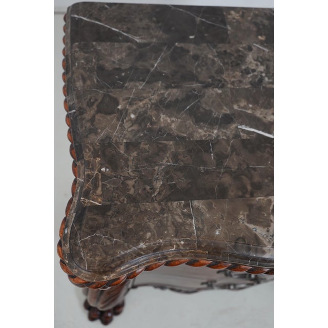 Pair of Marble Top Nightstands For Sale - Image 10 of 18