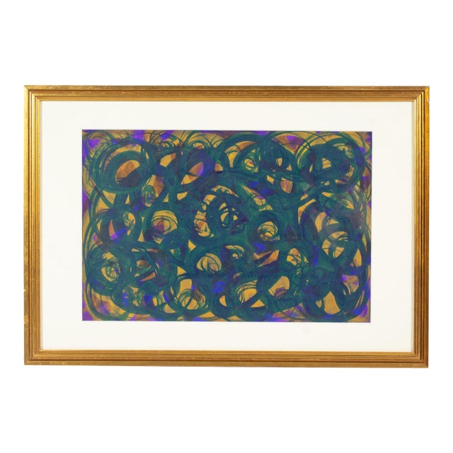 Abstract Acrylic on Paper Painting by Steven Conant For Sale
