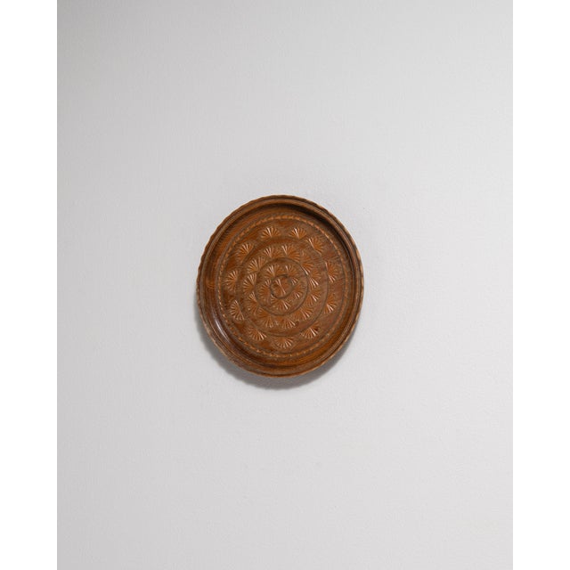 1970s France Brown Wood Plate For Sale - Image 10 of 18