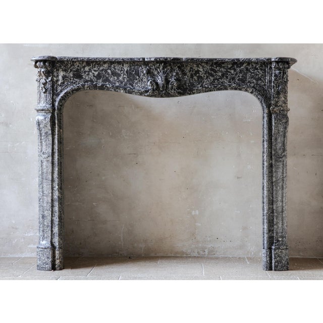 Large Antique Dutch Fireplace Mantel in St. Anne Marble For Sale - Image 13 of 13