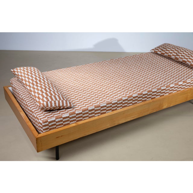 Black Mid-Century Modern Daybed in Beech and Metal, Italy, 1950s For Sale - Image 8 of 10