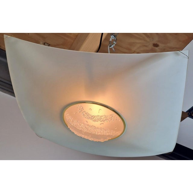 Vibea Quadra Ceiling Lamp in Ice Glass and Brass, 1970s For Sale - Image 16 of 18