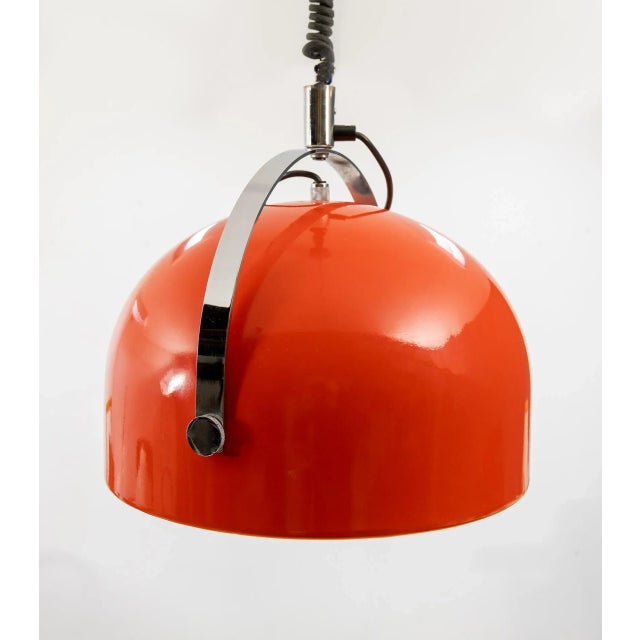 Orange Spring Ceiling Lamp by Gebroeders Postuma for Gepo, 1970s For Sale - Image 8 of 9