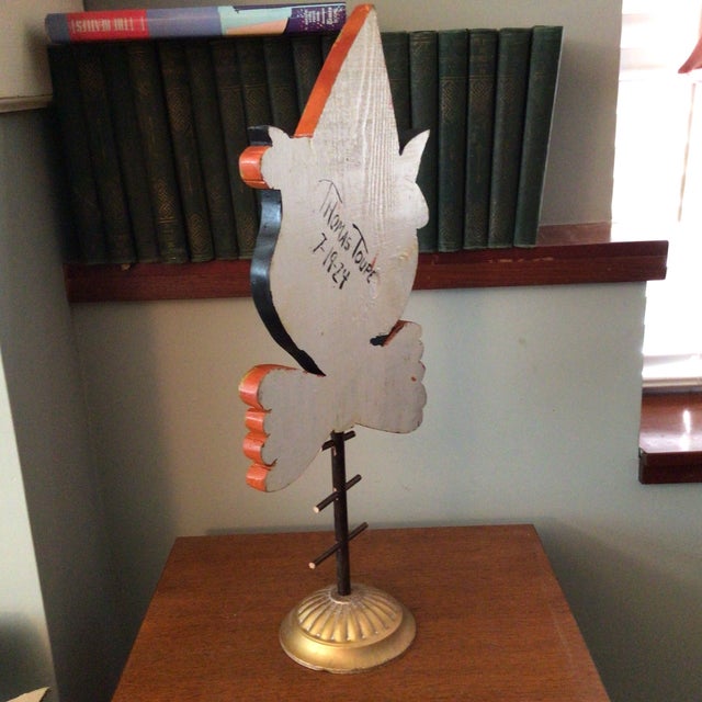 Folk Art Victorian Inspired Hand Made Free Standing Folk Art Black Halloween Cat by Northern California Folk Artist For Sale - Image 3 of 12