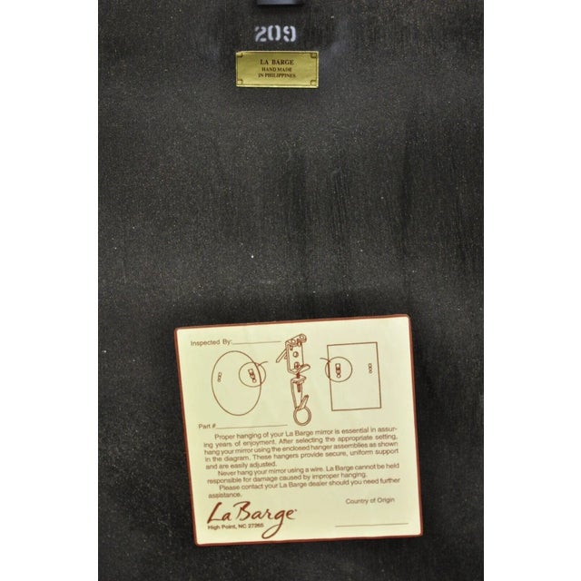 Late 20th Century LaBarge Mediterranean Style Wrought Iron Flower Leaf Scroll Wall Mirror For Sale - Image 9 of 10