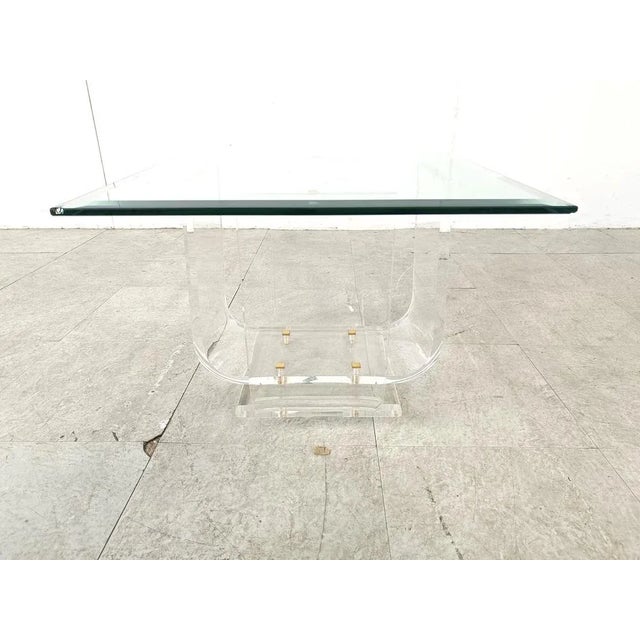 Small Acrylic Coffee Table, 1970s For Sale - Image 10 of 12