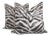 Designer Linen Zebra Pattern Pillow Covers 22x22, a Pair For Sale