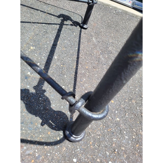 1990s Giacometti Style Iron & Glass Coffee Table For Sale - Image 9 of 9