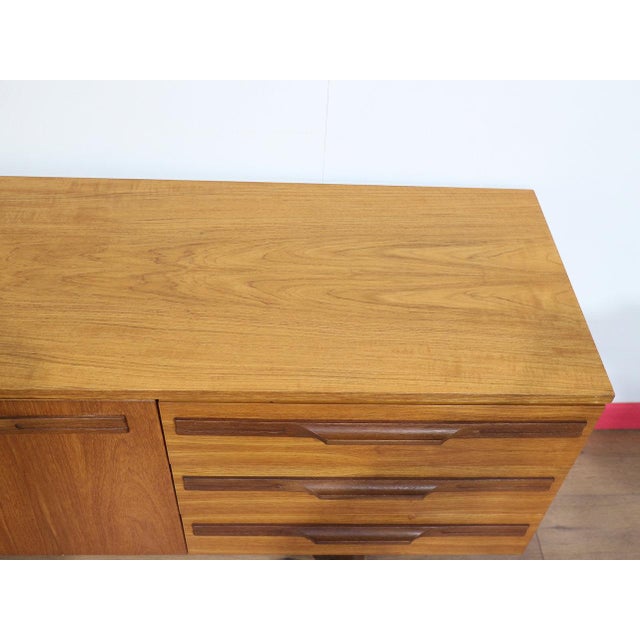 Mid Century Modern Vintage Teak Sideboard Credenza in the Style of Stonehill Danish Style For Sale - Image 10 of 15