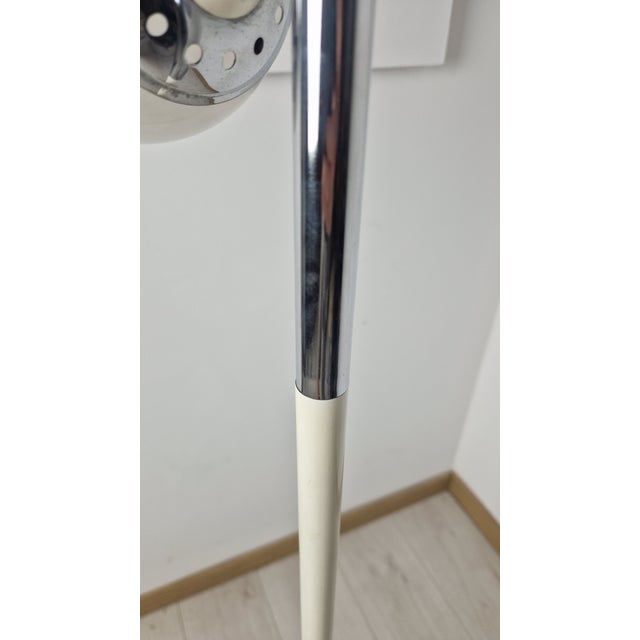 1950s Torcion Model Floor Lamp in White, Chrome, White Glass and Marble Base from Stilnovo, 1950s For Sale - Image 5 of 14
