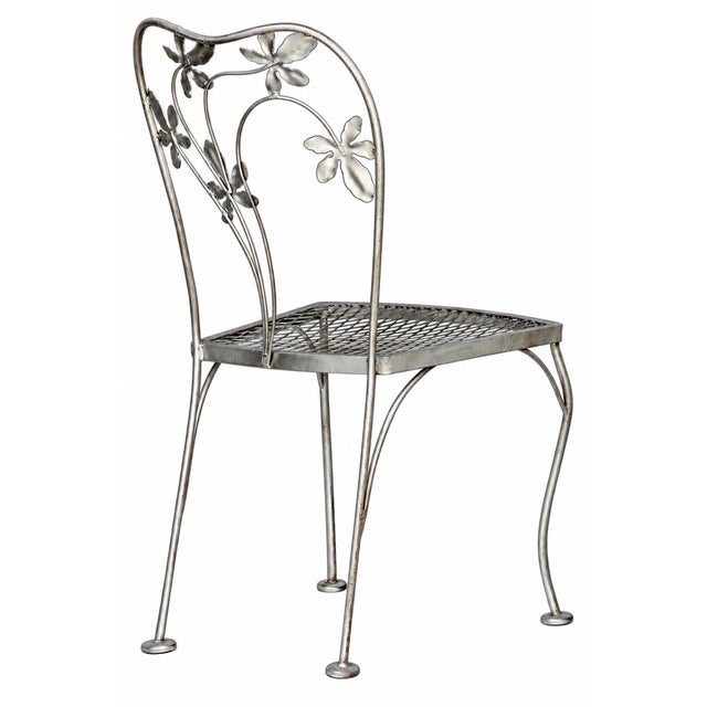 1920's Silver Floral Backs, Set of 3 For Sale - Image 11 of 15