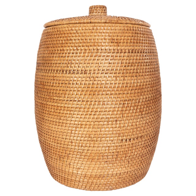 Artifacts Saboga Home Beehive Laundry Hamper with Liner in Honey Brown For Sale In Houston - Image 6 of 6