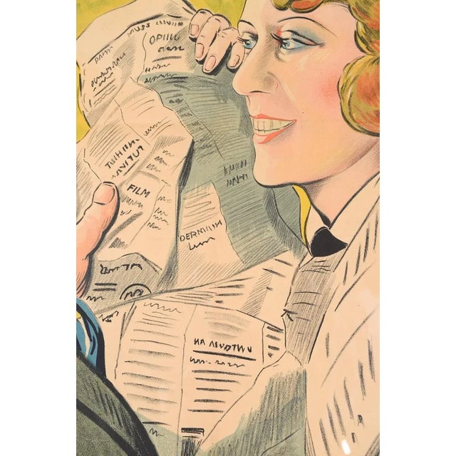 Yellow "Le Defenseur" French Movie Poster For Sale - Image 8 of 10