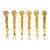 Mid Century Florentine Gold Gilt Canapé / Hors d'Oeuvres Forks – Set of 6 in Original Box – Hollywood Regency / Italian Provincial For Sale