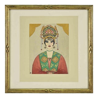 Unknown, Sketch For Turandot, Mixed Media Drawing, Early 20th Century For Sale