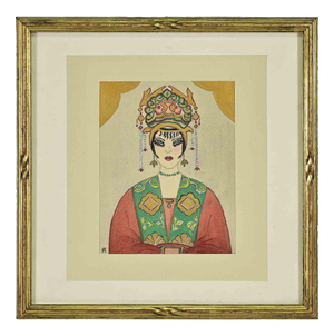 Unknown, Sketch For Turandot, Mixed Media Drawing, Early 20th Century