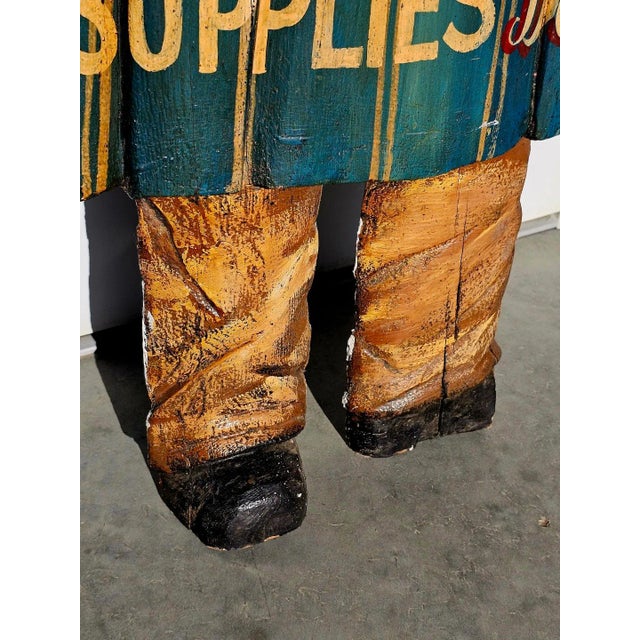 Wood Vintage Sizzler Fishmonger Wooden SIgn For Sale - Image 7 of 11