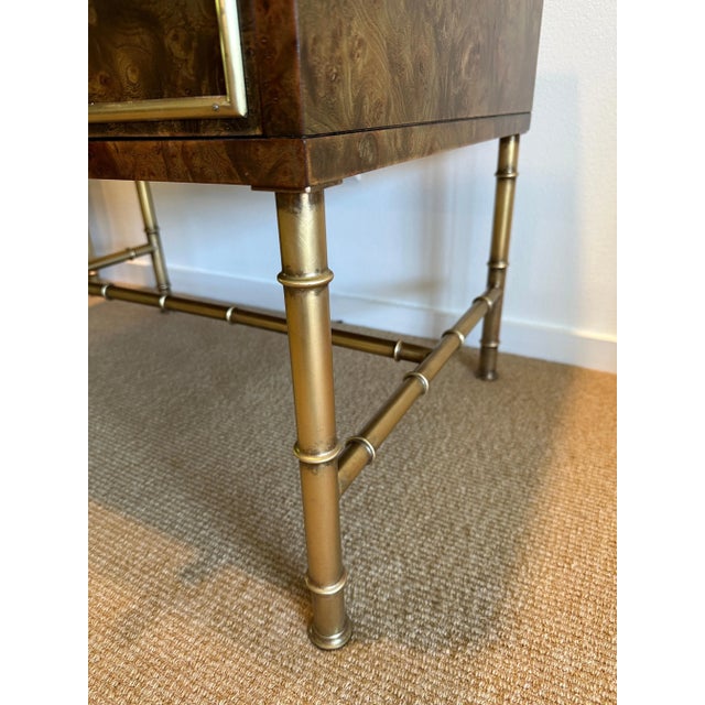 These lightly restored ALL vintage Mastercraft (with label) night tables/ end tables - have the richest burl wood with...
