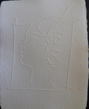 Jean Cocteau, Profil ailé, Etching