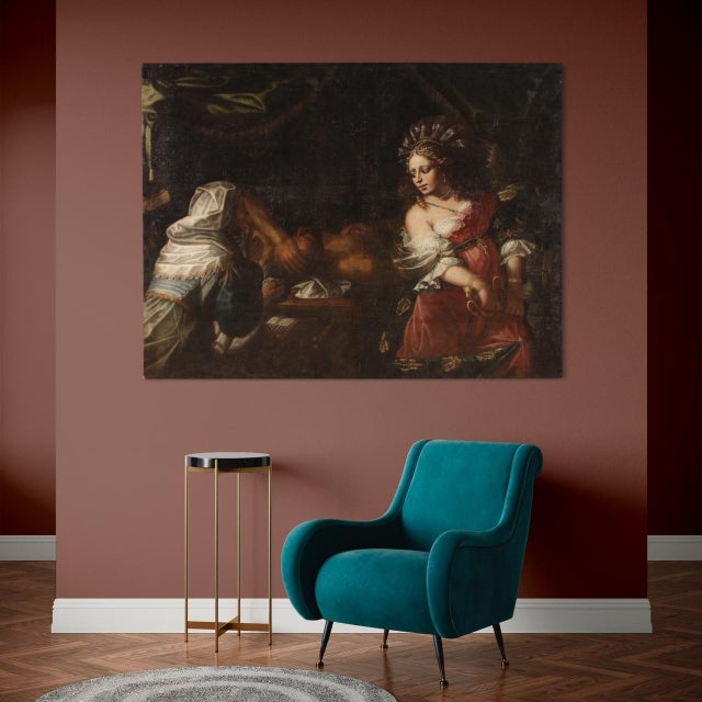Italian Artist, Judith and Holofernes, 1720, Oil on Canvas For Sale - Image 15 of 16
