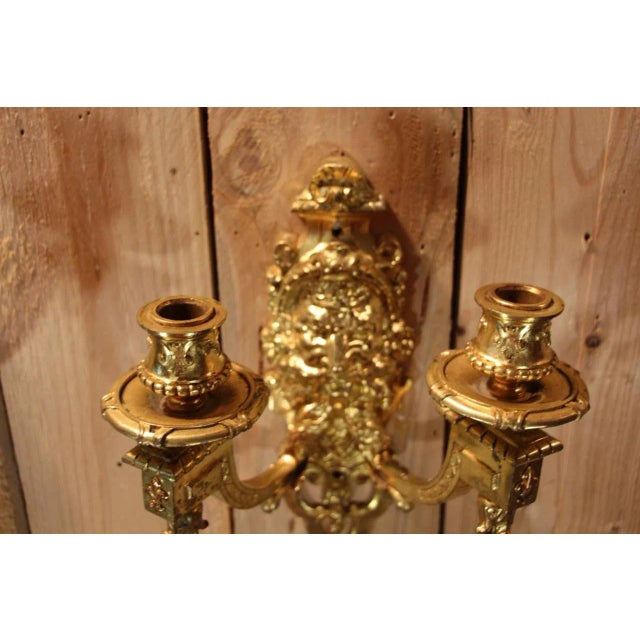 Gilt Bronze Wall Lights by Etienne Giraud, Lyon, France, Set of 2 For Sale - Image 10 of 12