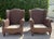 Beautiful vintage pair of Lane Venture Excursions wingback armchairs with substantial woven rattan frames, rolled arms,...