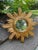 Mid 20th Century Large 18" Bright Gold Italian Giltwood Sunburst Wall Mirror For Sale - Image 12 of 15