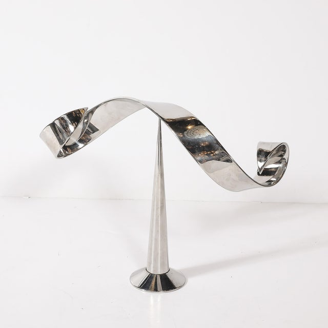Mid-Century Modernist Elijah David Herschler Chrome Kinetic Sculpture For Sale In New York - Image 6 of 17