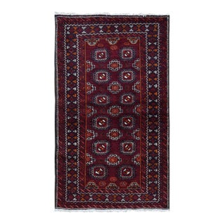 1950s Red Vintage Bokhara Rug For Sale