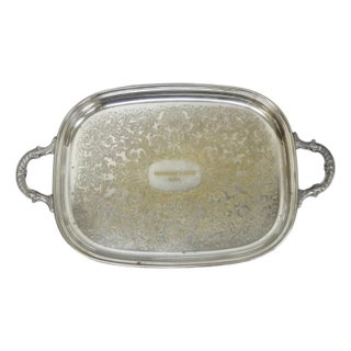 Vintage "President's Club 1961" Silver Plated Award Serving Platter Butlers Tray For Sale