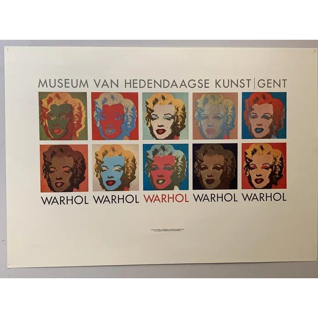 Blue Andy Warhol Exbition Poster, 1970s For Sale - Image 8 of 8